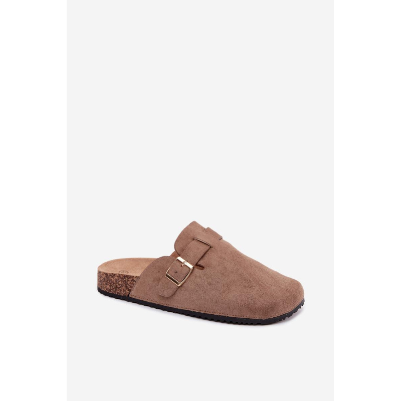 Dámske Chodaki S Zlatým Sponou Khaki Alpine - Béžová