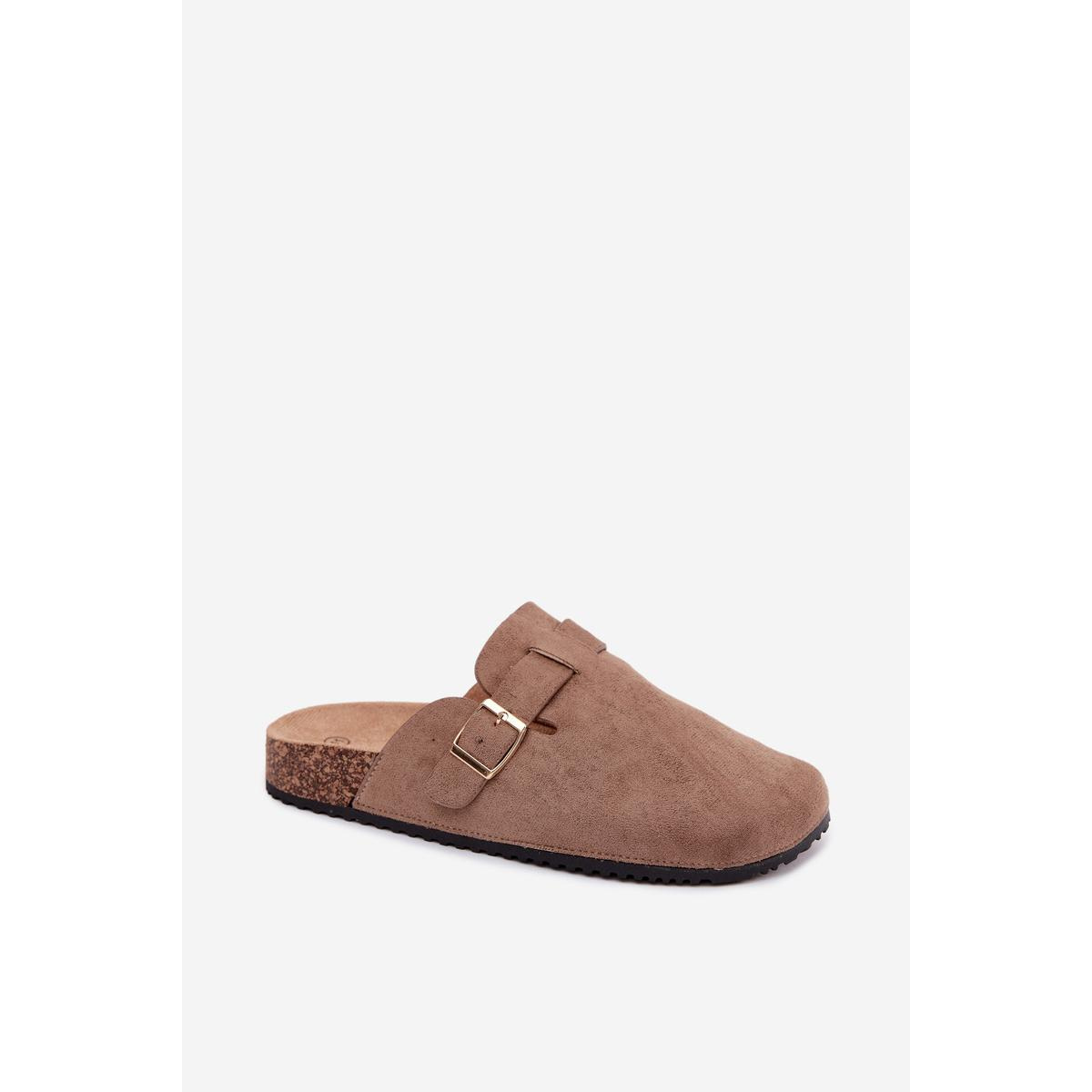 Dámske Chodaki S Zlatým Sponou Khaki Alpine - Béžová