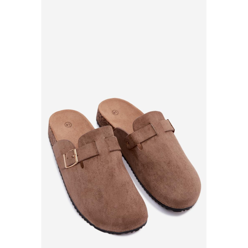 Dámske Chodaki S Zlatým Sponou Khaki Alpine - Béžová
