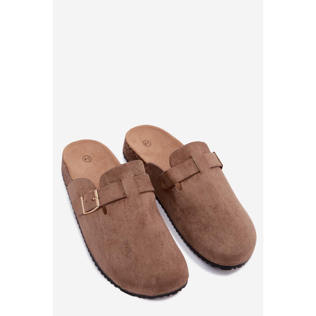 Dámske Chodaki S Zlatým Sponou Khaki Alpine - Béžová
