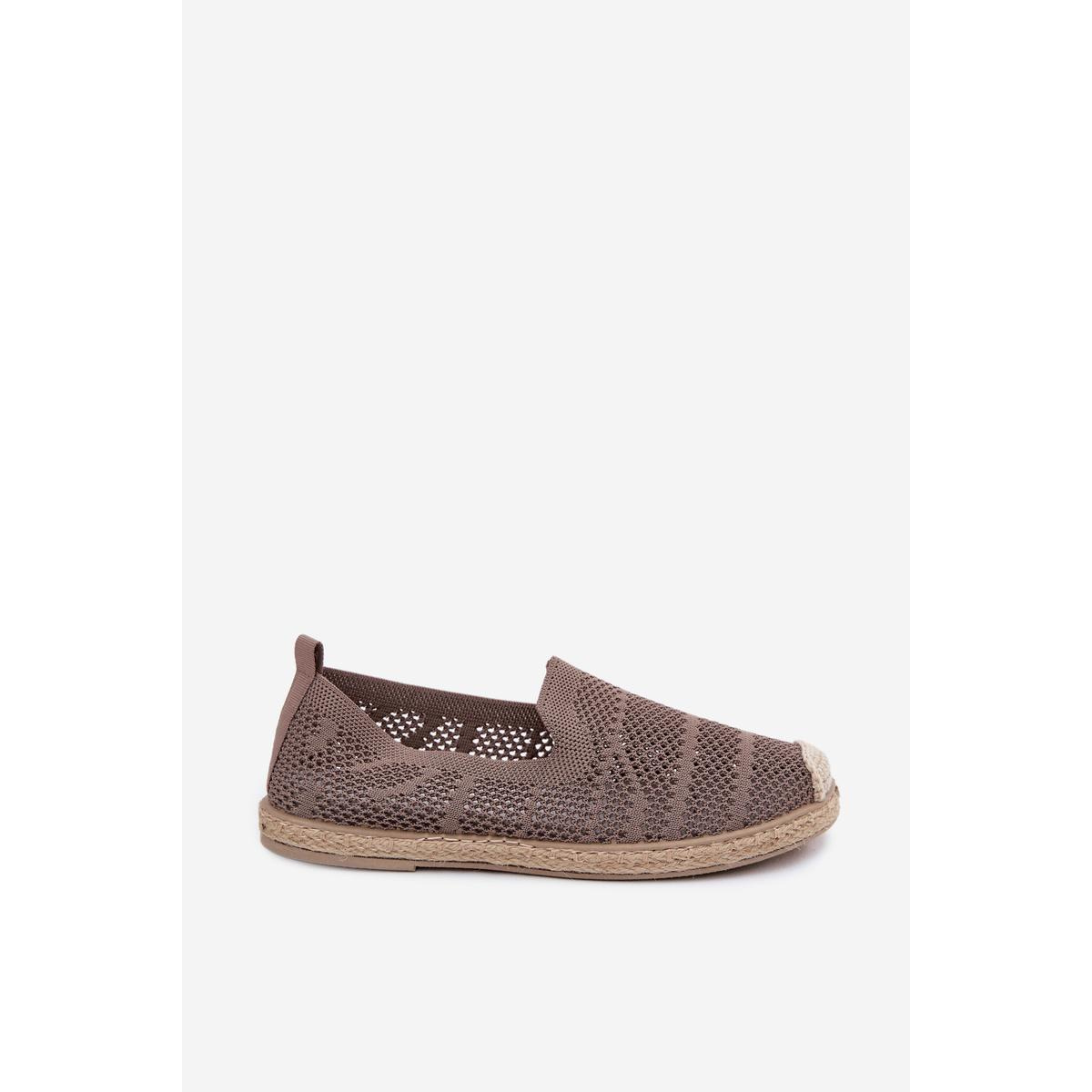 Dámske Otvorené Espadrille Textil Kaki Candessa - Béžová