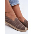 Dámske Otvorené Espadrille Textil Kaki Candessa - Béžová