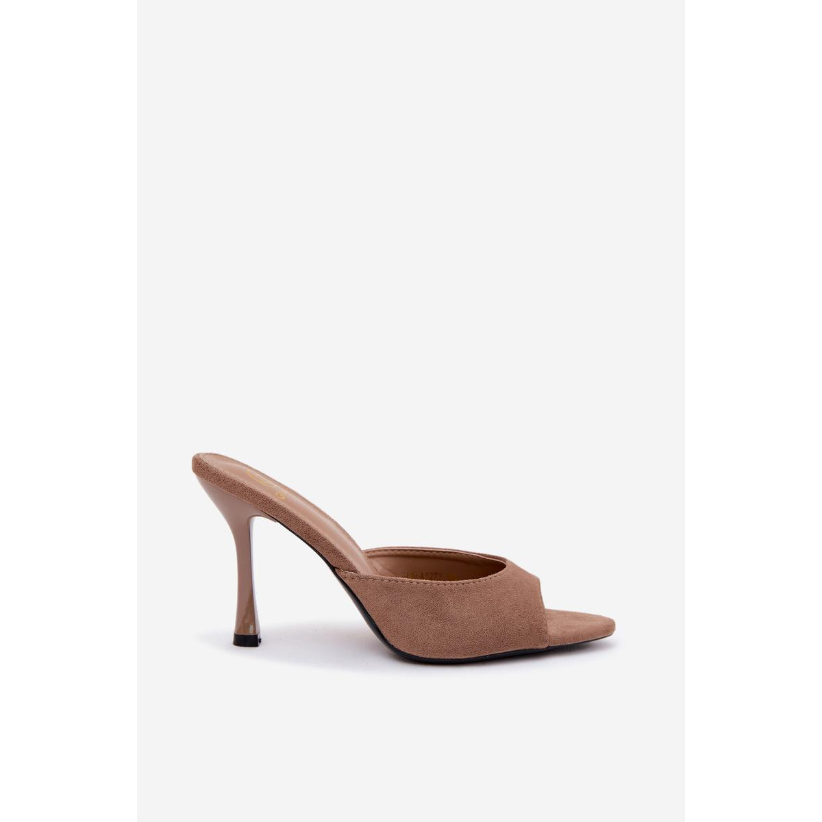 Sandále z imitácie semišu na podpätku Khaki Cherryssa - Béžová