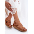 Kožené dámske platformové sandále Maciejka L4496-29 Camel - Odtiene hnedej a béžovej