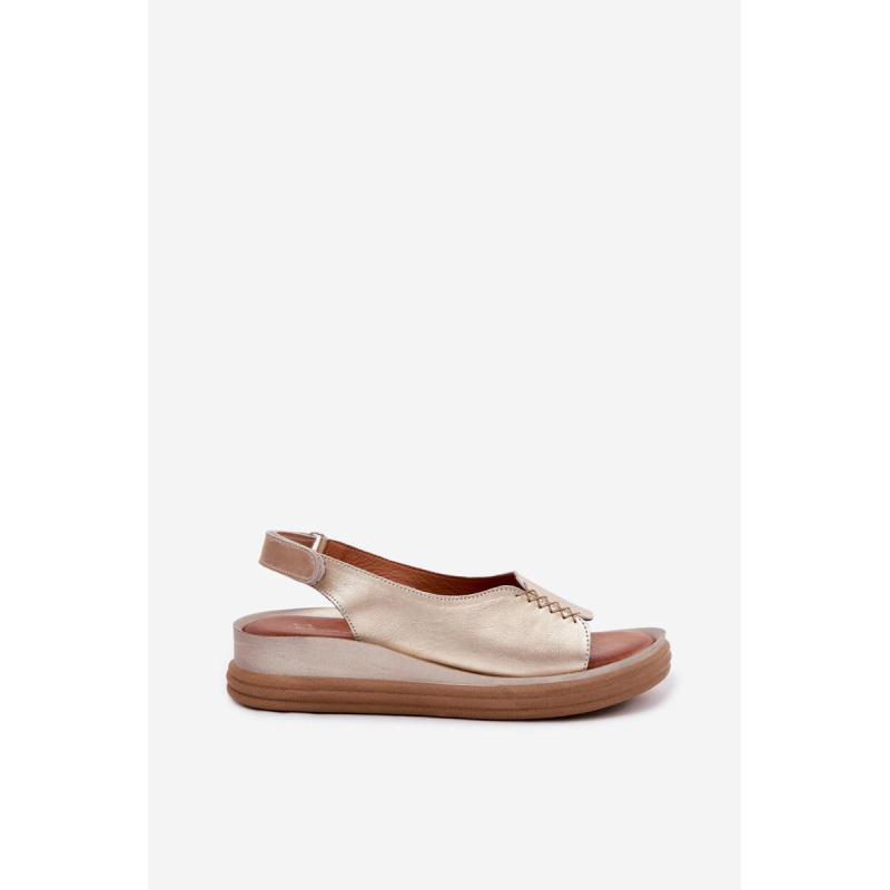 Kožené Dámske Platformové Sandále Maciejka L7631-25 Zlato