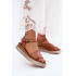 Kožené dámske platformové sandále Maciejka L7629-29 Camel - Odtiene ružovej