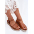 Kožené dámske platformové sandále Maciejka L7629-29 Camel - Odtiene ružovej