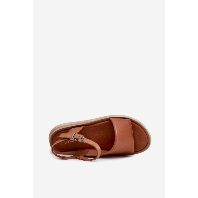 Kožené dámske platformové sandále Maciejka L7629-29 Camel - Odtiene ružovej