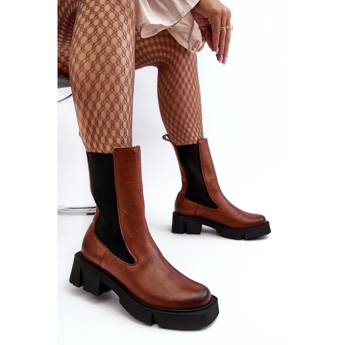 Ženské topánky Jodhpur Laura Messi 2693/229 Brown - Odtiene hnedej a béžovej