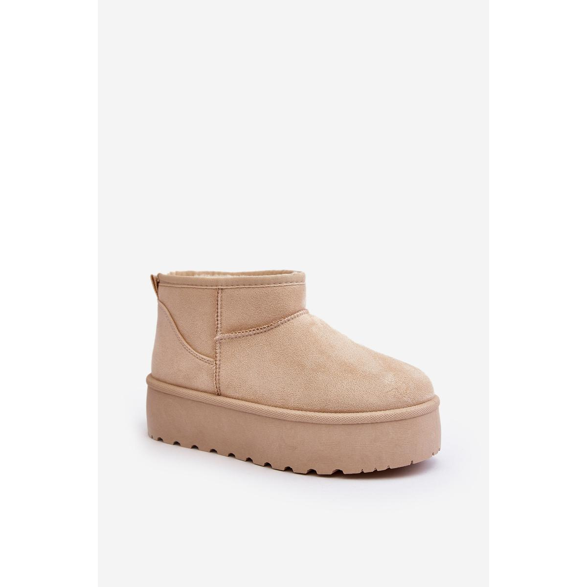 Dámske snehové topánky na platforme Light Beige Mennja - Béžová