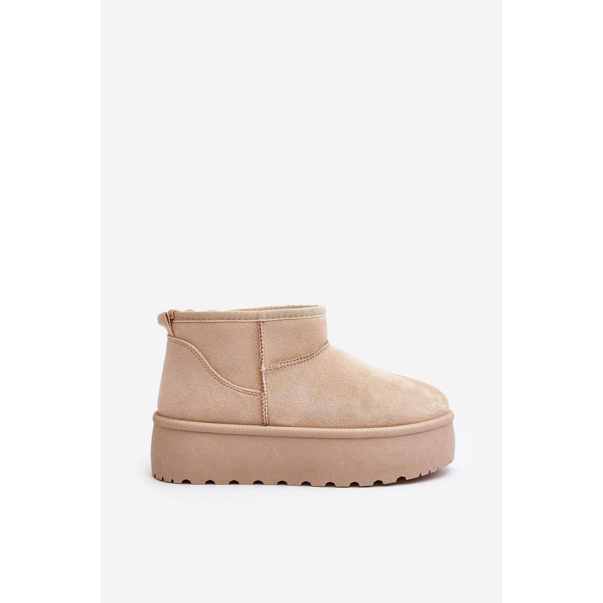 Dámske snehové topánky na platforme Light Beige Mennja - Béžová