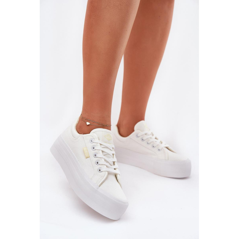 Dámske Tenisky Na Platforme Lee Cooper LCW-25-31-3450L Biele - Biela