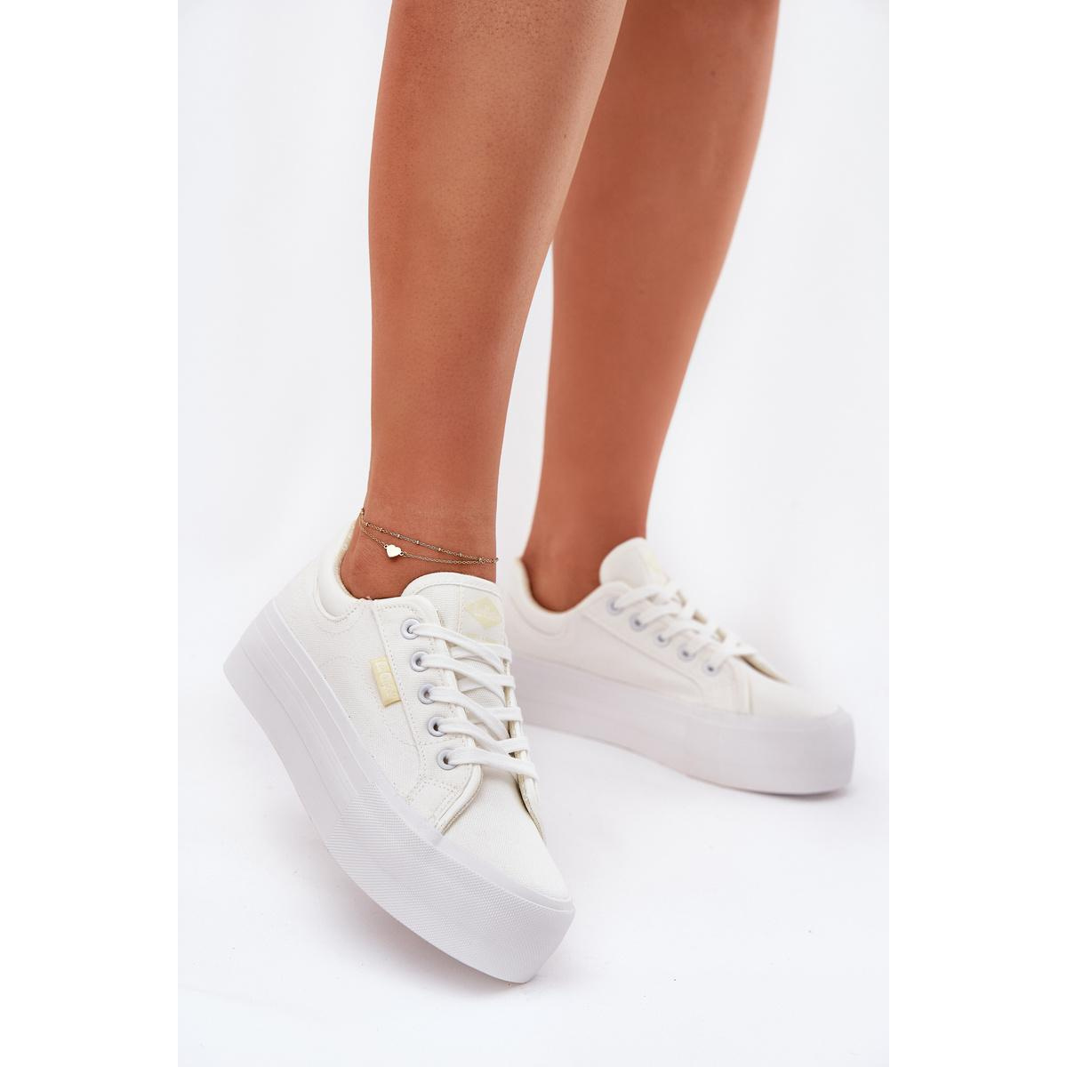 Dámske Tenisky Na Platforme Lee Cooper LCW-25-31-3450L Biele - Biela