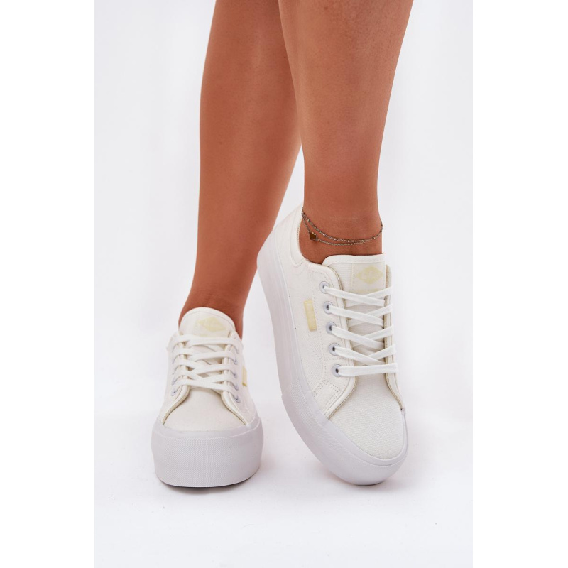 Dámske Tenisky Na Platforme Lee Cooper LCW-25-31-3450L Biele - Biela