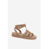 Dámske Sandále Na Platforme So Zlatým Detailom Khaki Kartia - Béžová