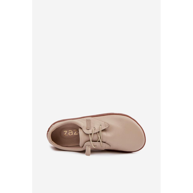 Kožené dámske mokasínky Barefoot Zazoo 10189 Béžové - Béžová