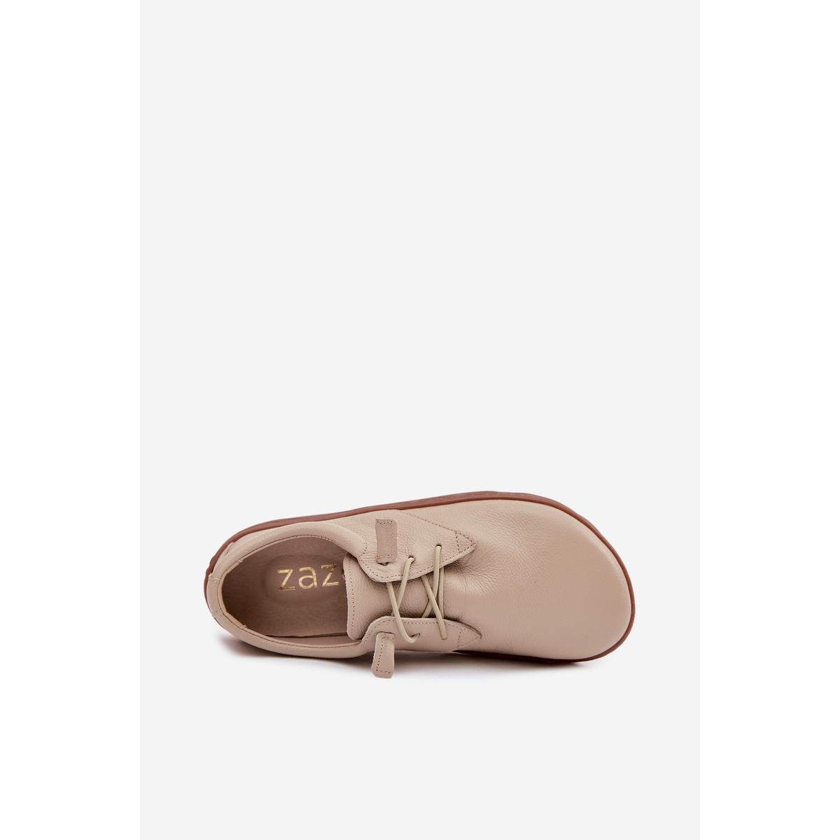 Kožené dámske mokasínky Barefoot Zazoo 10189 Béžové - Béžová