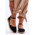 Dámske espadrilly na čiernej platforme Big Star FF274526 - Čierna