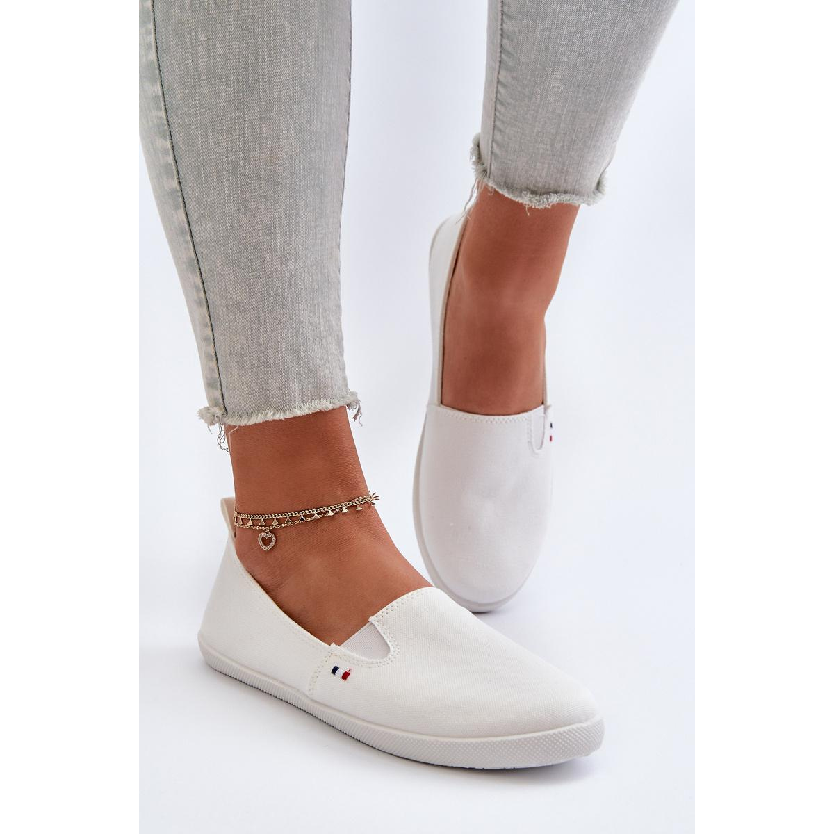 Dámske biele tenisky Slip-On Adrancia - Biela