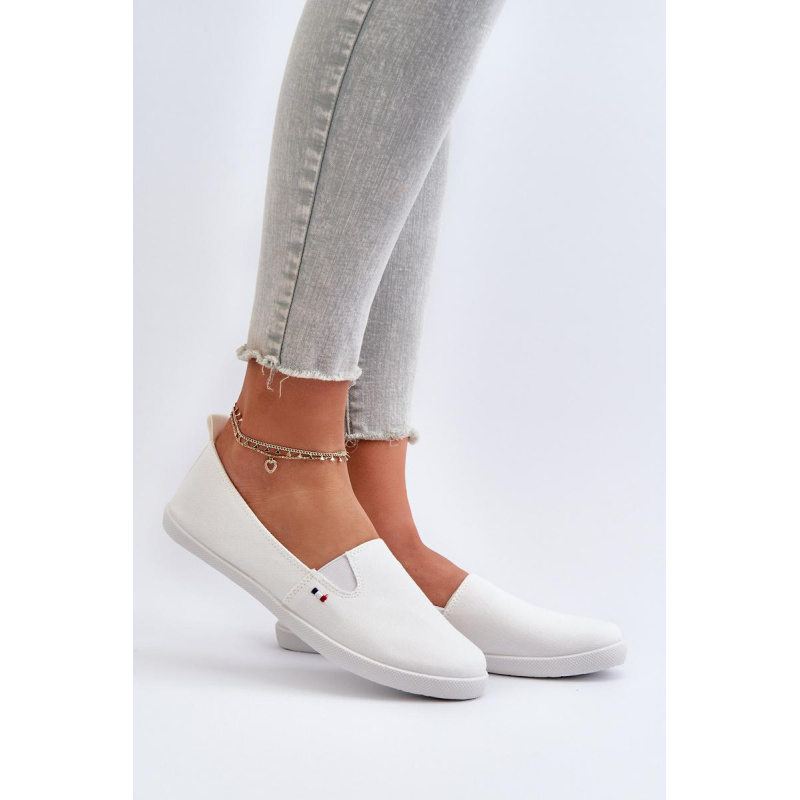 Dámske biele tenisky Slip-On Adrancia - Biela