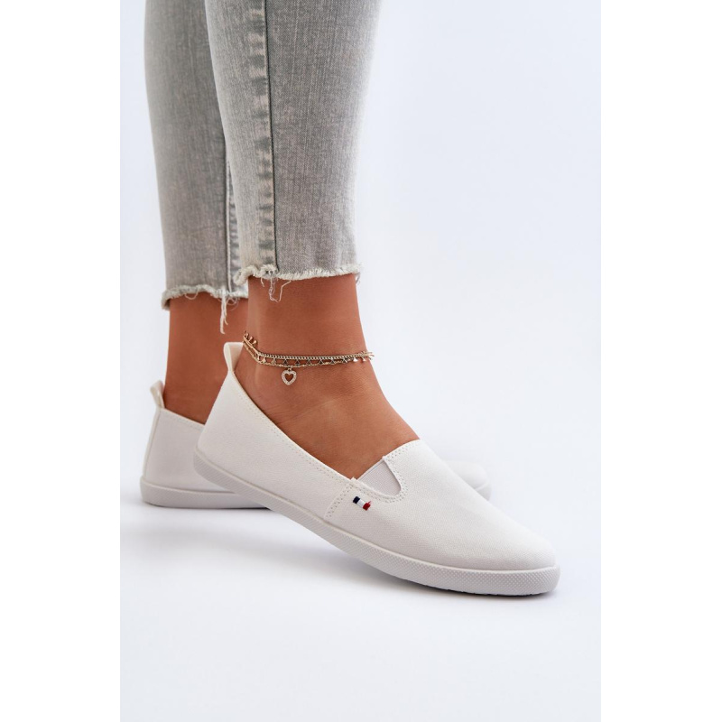 Dámske biele tenisky Slip-On Adrancia - Biela