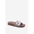 Dámske šľapky na korkovej platforme ONE Vinceza 22-2217 Sivá - Odtiene sivej a striebornej