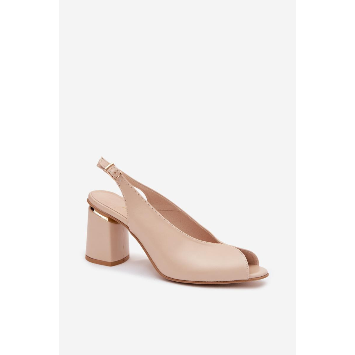 Elegantné dámske sandále na opätku Zazoo 1085 Béžové