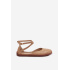 Kožené Dámske Baleríny Barefoot S Remienkami Zazoo 320 Béžové - Béžová