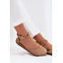 Kožené Dámske Baleríny Barefoot S Remienkami Zazoo 320 Béžové - Béžová