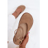Kožené Dámske Baleríny Barefoot S Remienkami Zazoo 320 Béžové - Béžová