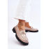 Maľované mokasíry na platforme Ronin Beige - Béžová