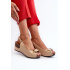 Dámske Ľahké Sandále Na Klinu Comfort Shoes Béžové Efravia - Béžová
