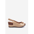 Dámske Ľahké Sandále Na Klinu Comfort Shoes Béžové Efravia - Béžová