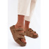 Dámske sandále s hrubou platformou s remienkami Big Star TT274530 Camel - Odtiene hnedej a béžovej