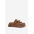 Dámske sandále s hrubou platformou s remienkami Big Star TT274530 Camel - Odtiene hnedej a béžovej
