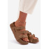 Dámske sandále s hrubou platformou s remienkami Big Star TT274530 Camel - Odtiene hnedej a béžovej