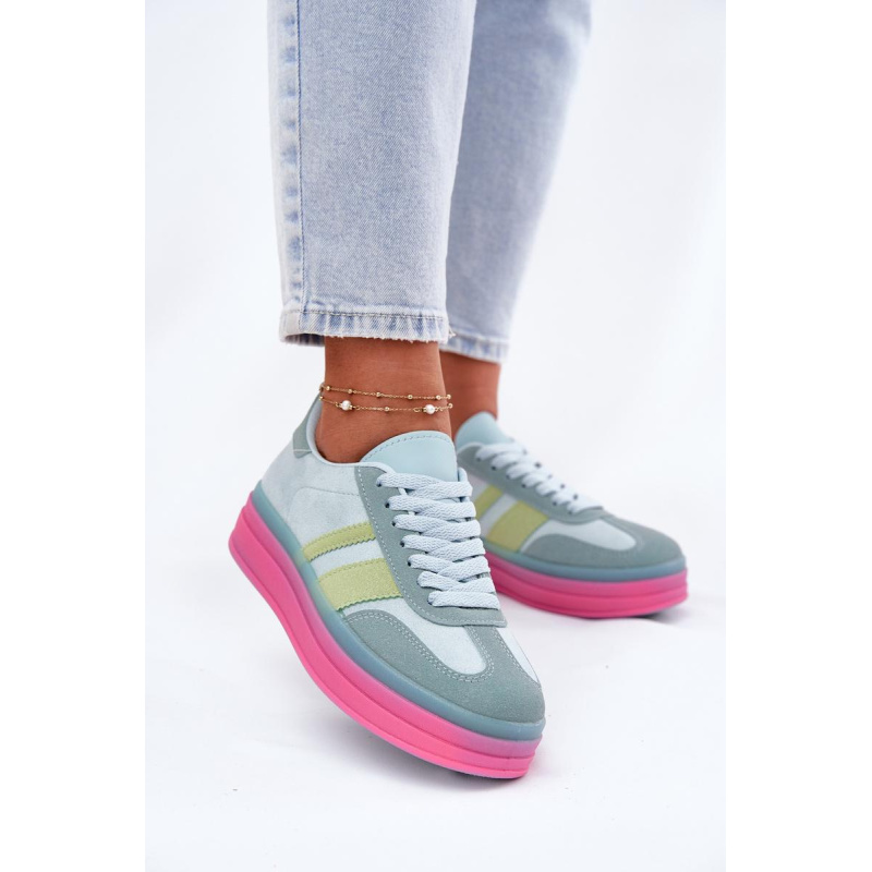 Nízke Sneakers Na Platforme Modré Ovivene - Modrá