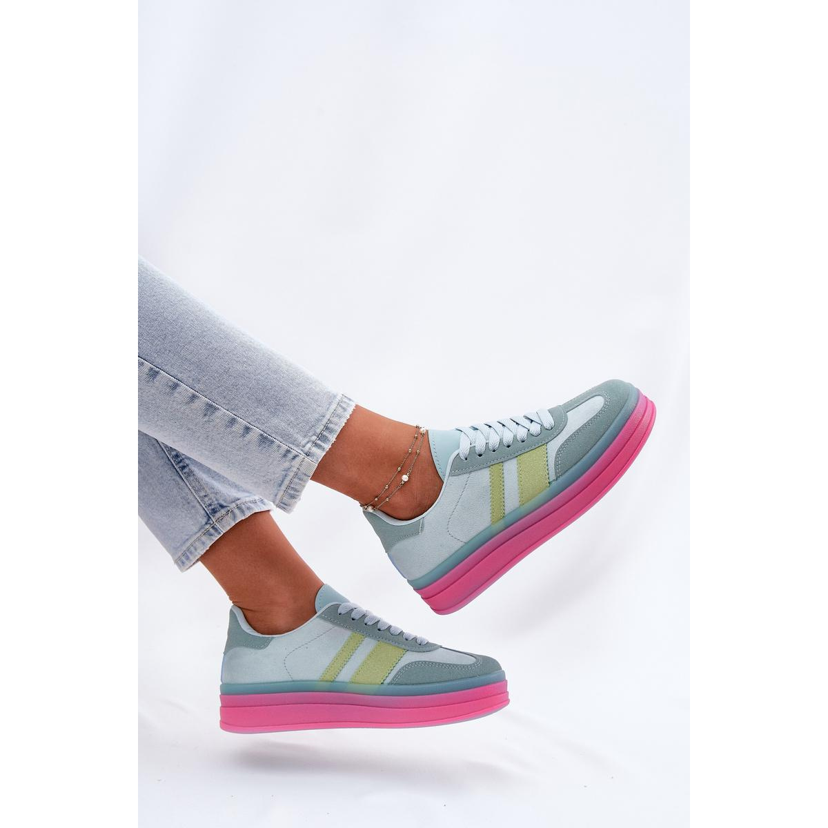 Nízke Sneakers Na Platforme Modré Ovivene - Modrá