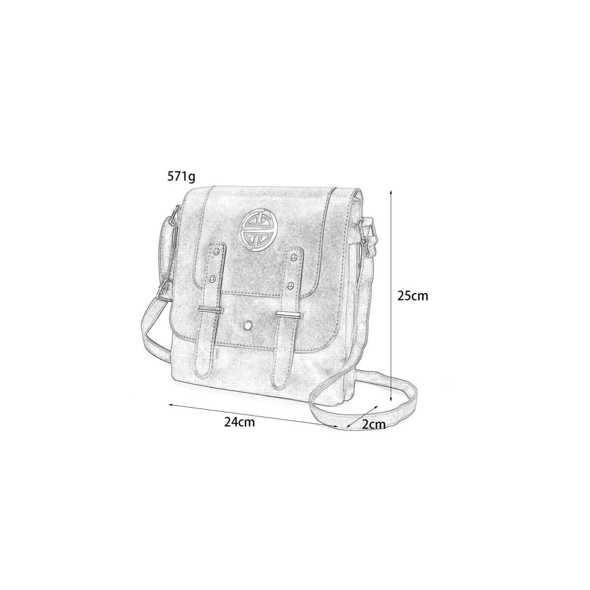 Tmavoružová kabelka Crossbody