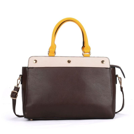 Čierna Dámska kabelka s rúčkou žltej farby