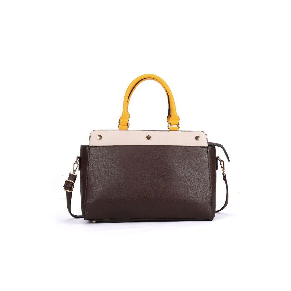 Čierna Dámska kabelka s rúčkou žltej farby