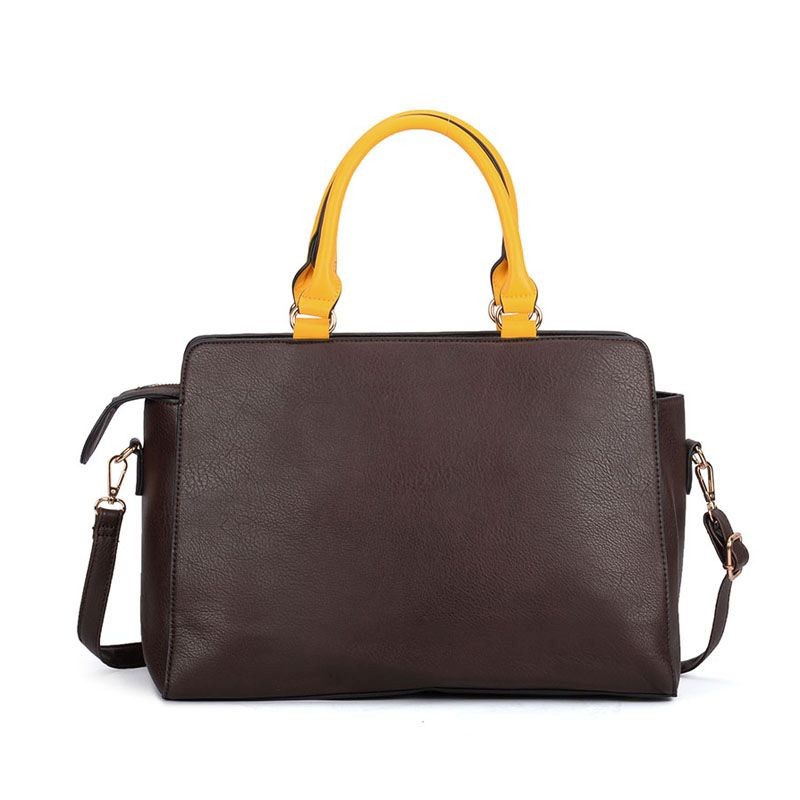 Čierna Dámska kabelka s rúčkou žltej farby