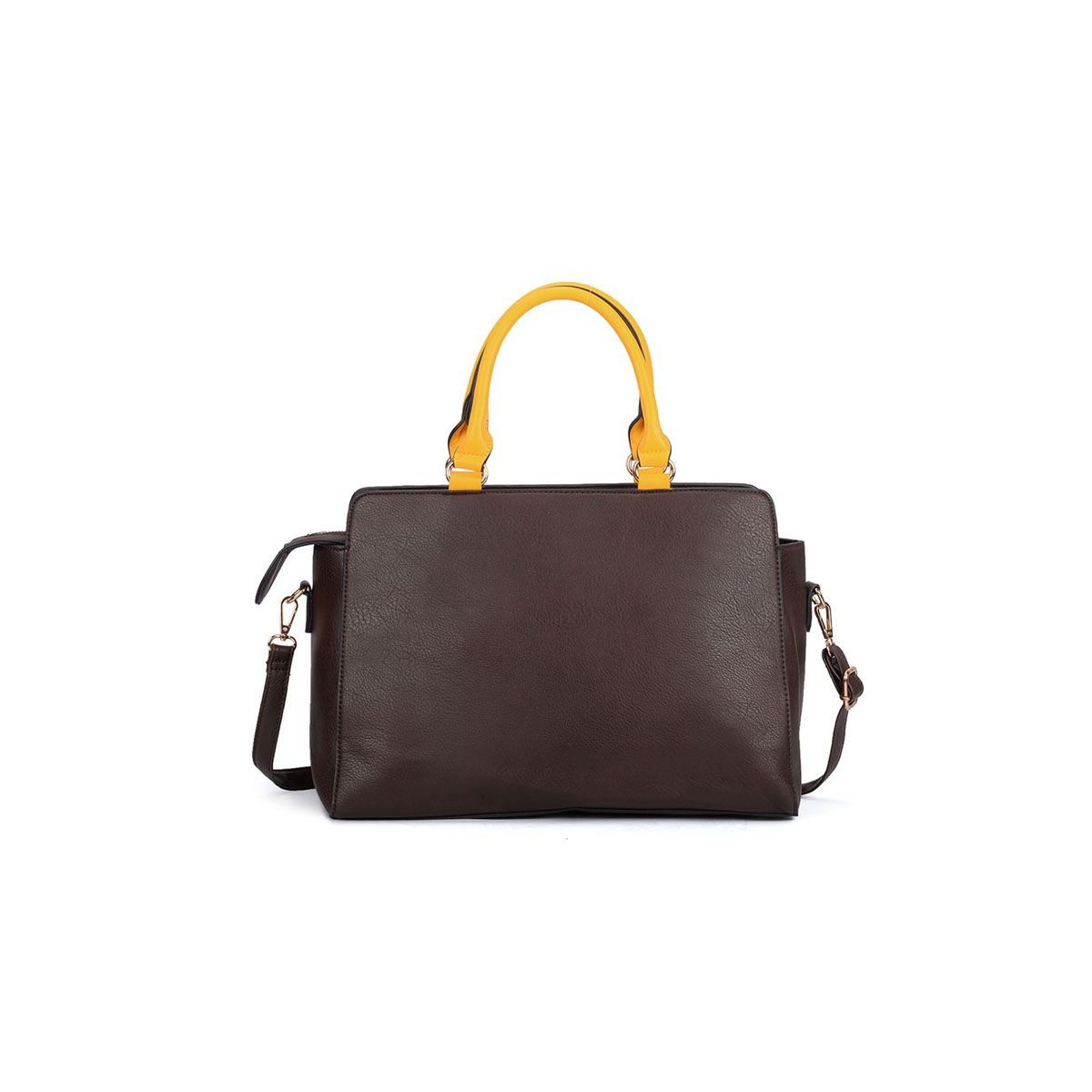 Čierna Dámska kabelka s rúčkou žltej farby