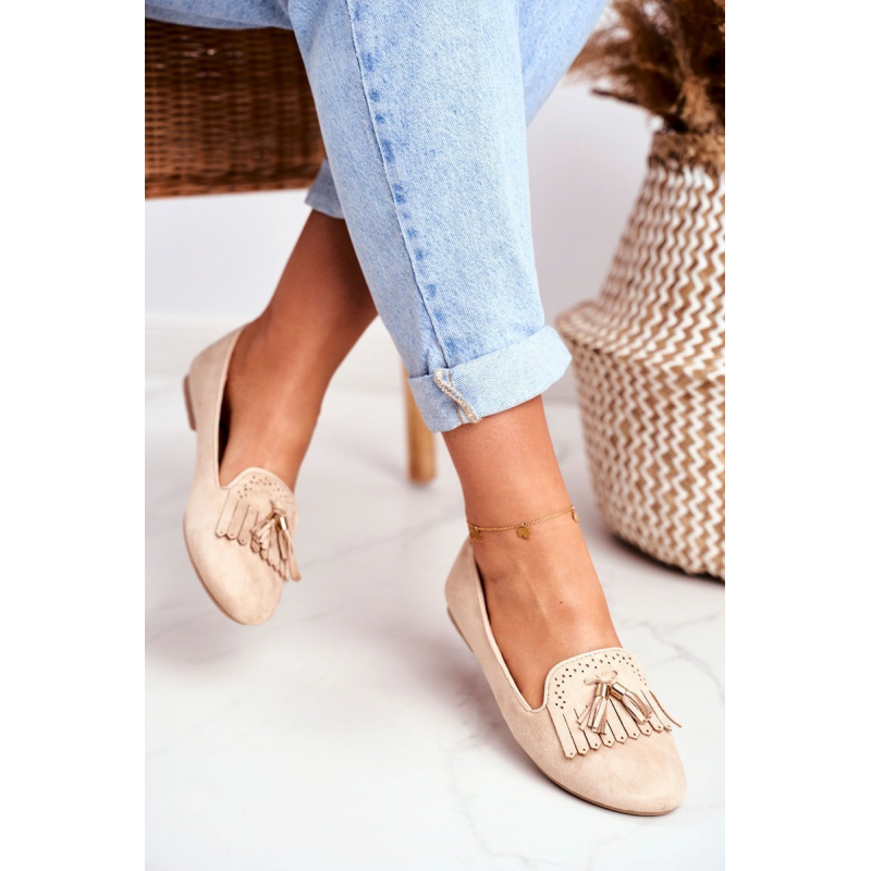 Béžové Dámske balerínky BUGO F4U12196 - Fashion4u.sk