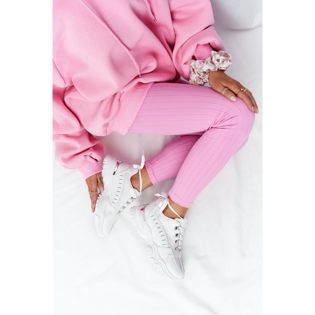 Biele dámske športové topánky Good Mood F4U14071