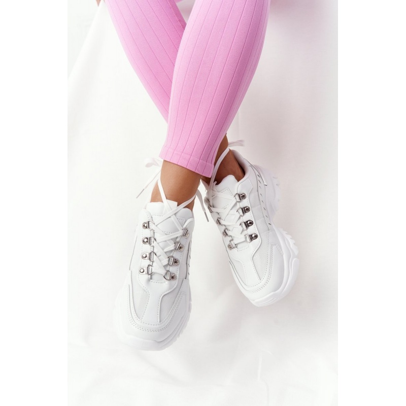 Biele dámske športové topánky Good Mood F4U14071