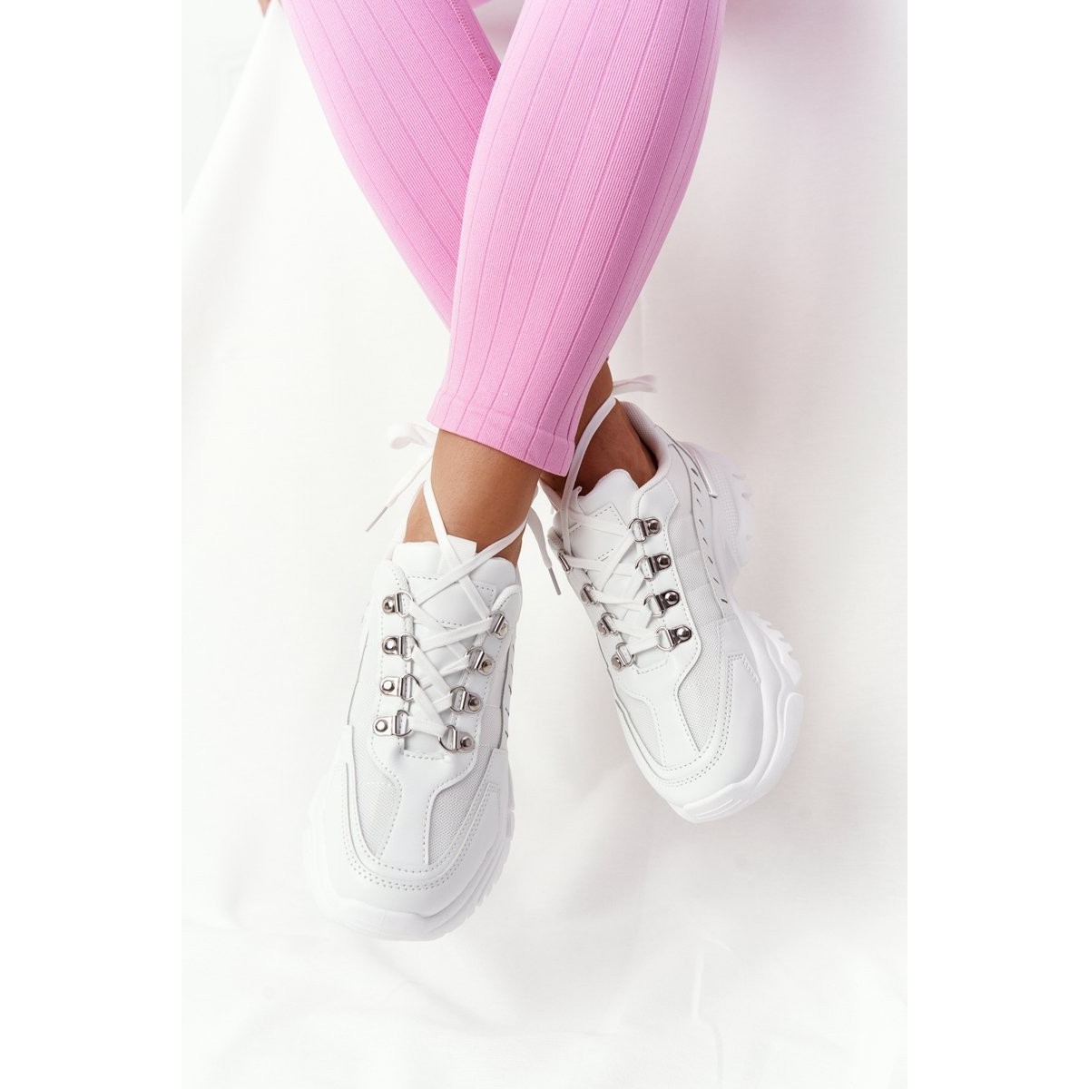 Biele dámske športové topánky Good Mood F4U14071