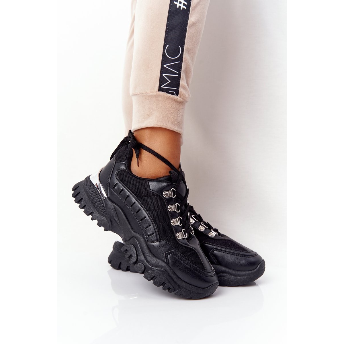 Čierne dámske športové topánky Good Mood F4U14073