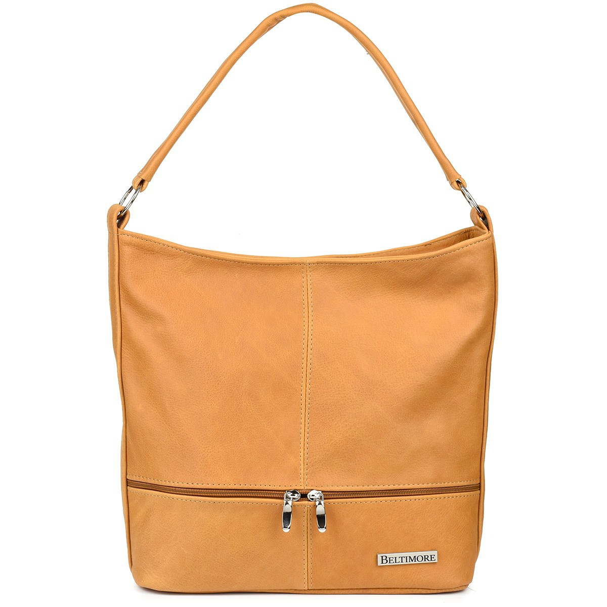Svetlo hnedá kožená kabelka Beltimore DUO
