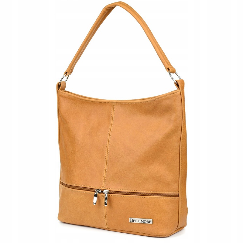 Svetlo hnedá kožená kabelka Beltimore DUO